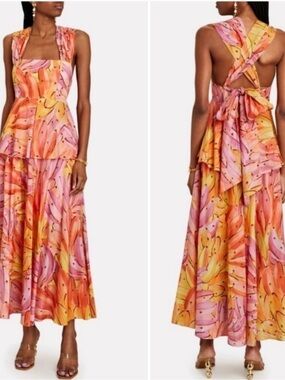 farm rio neon macaws maxi dress Anthropologie farm rio macaws